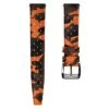 ZULUDIVER Tropic Style FKM Rubber Watch Strap - Camouflage Orange