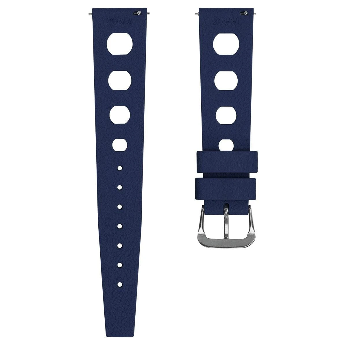ZULUDIVER Tropical Regis Rubber Watch Strap - Blue - Image 6