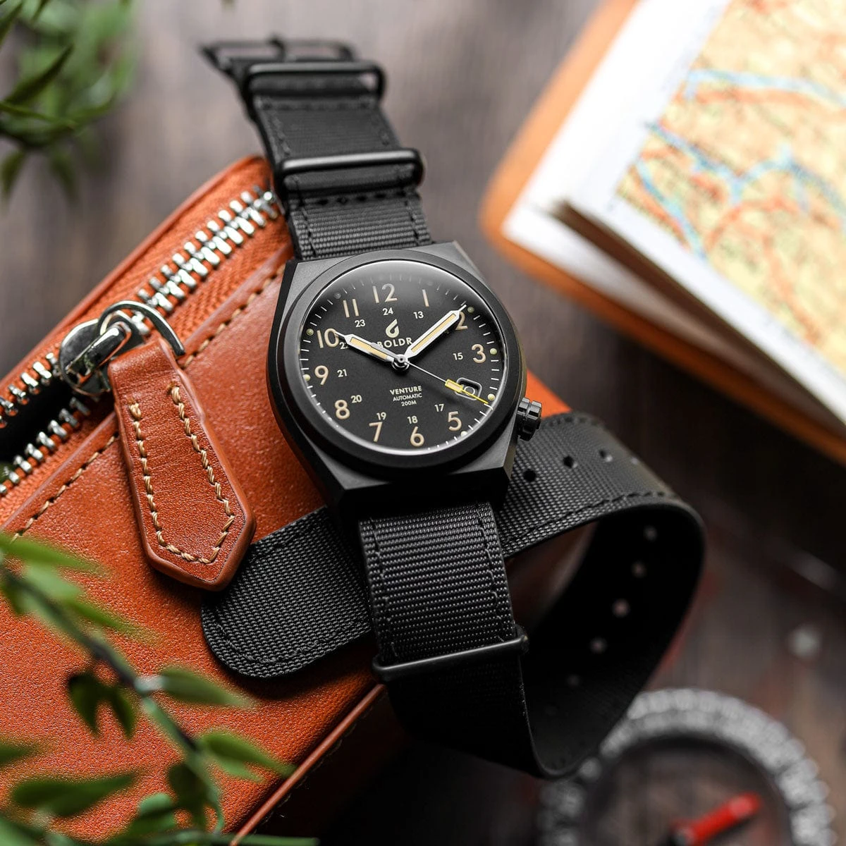 ZULUDIVER 1973 British Military Watch Strap: TYPHOON Sailcloth - IP Black - Image 2