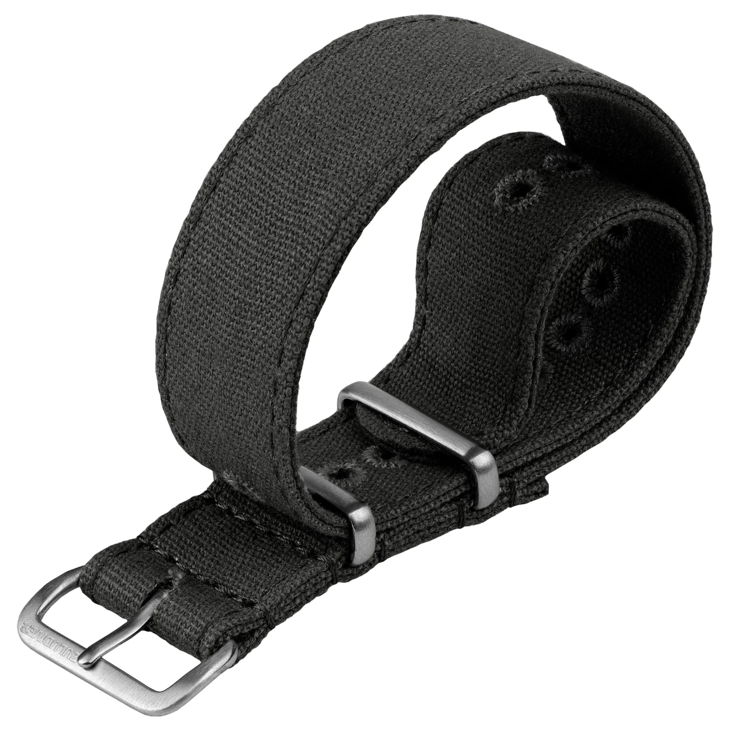 ZULUDIVER Vintage Canvas Military Watch Strap - Charcoal