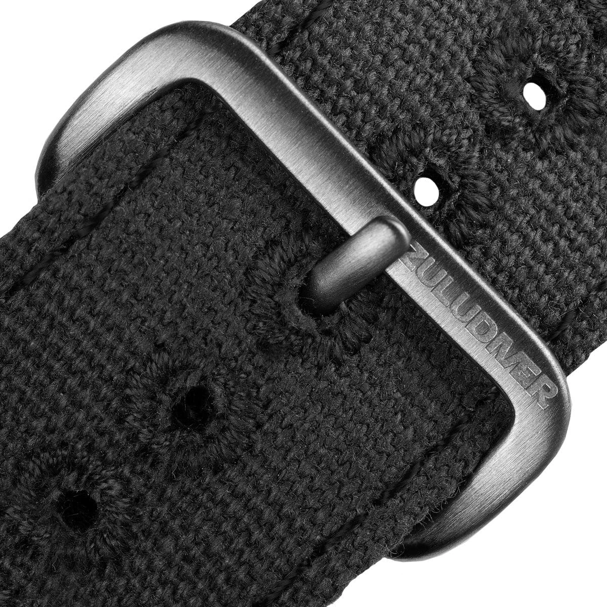 ZULUDIVER Vintage Canvas Military Watch Strap - Charcoal - Image 4