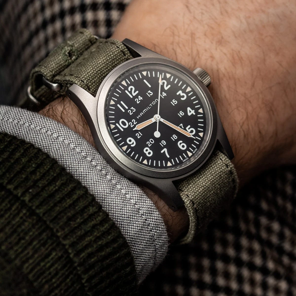 ZULUDIVER Vintage Canvas Military Watch Strap - Charcoal - Image 2