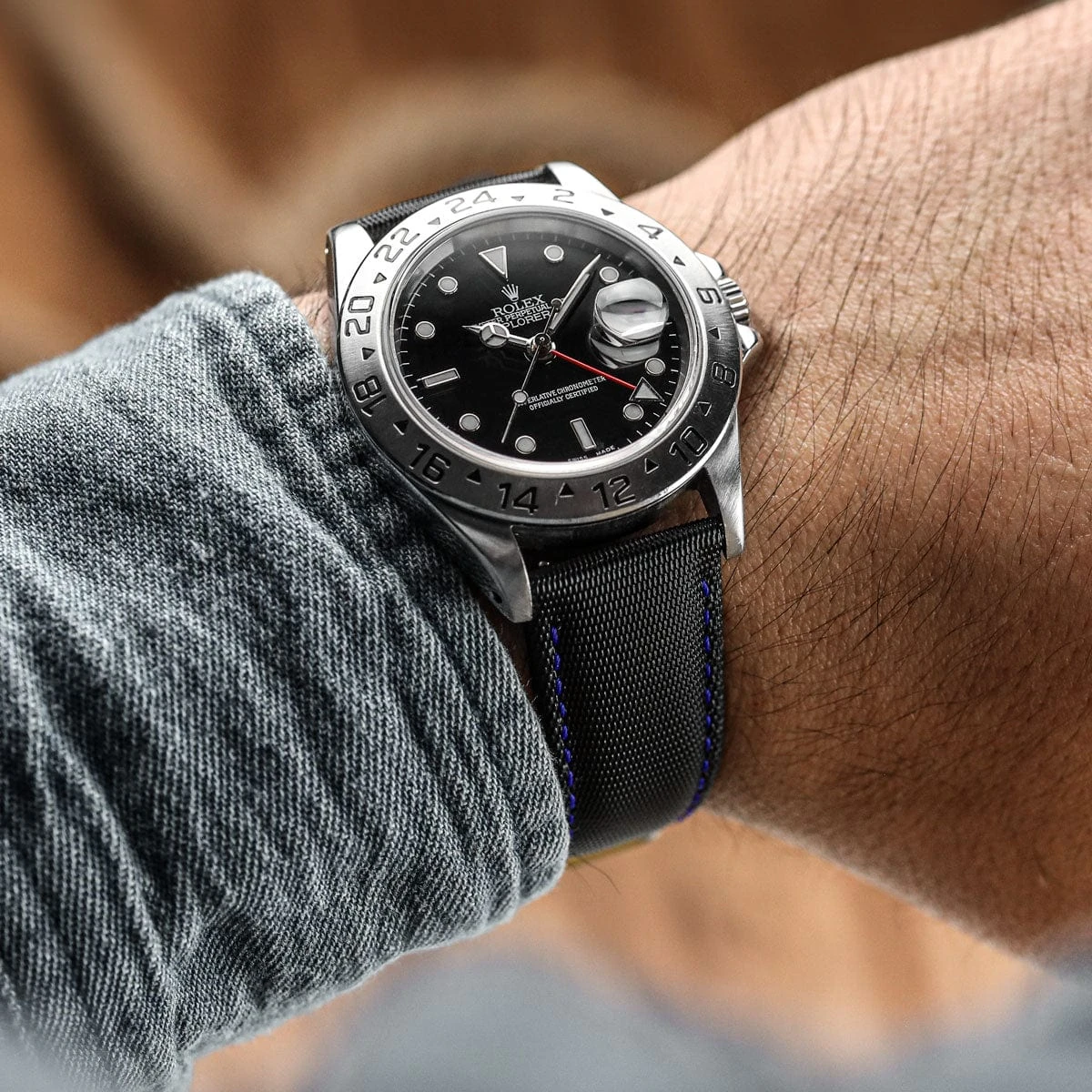 ZULUIDIVER Mayday Regatta Sailcloth Divers Watch Strap - Blue - Image 2