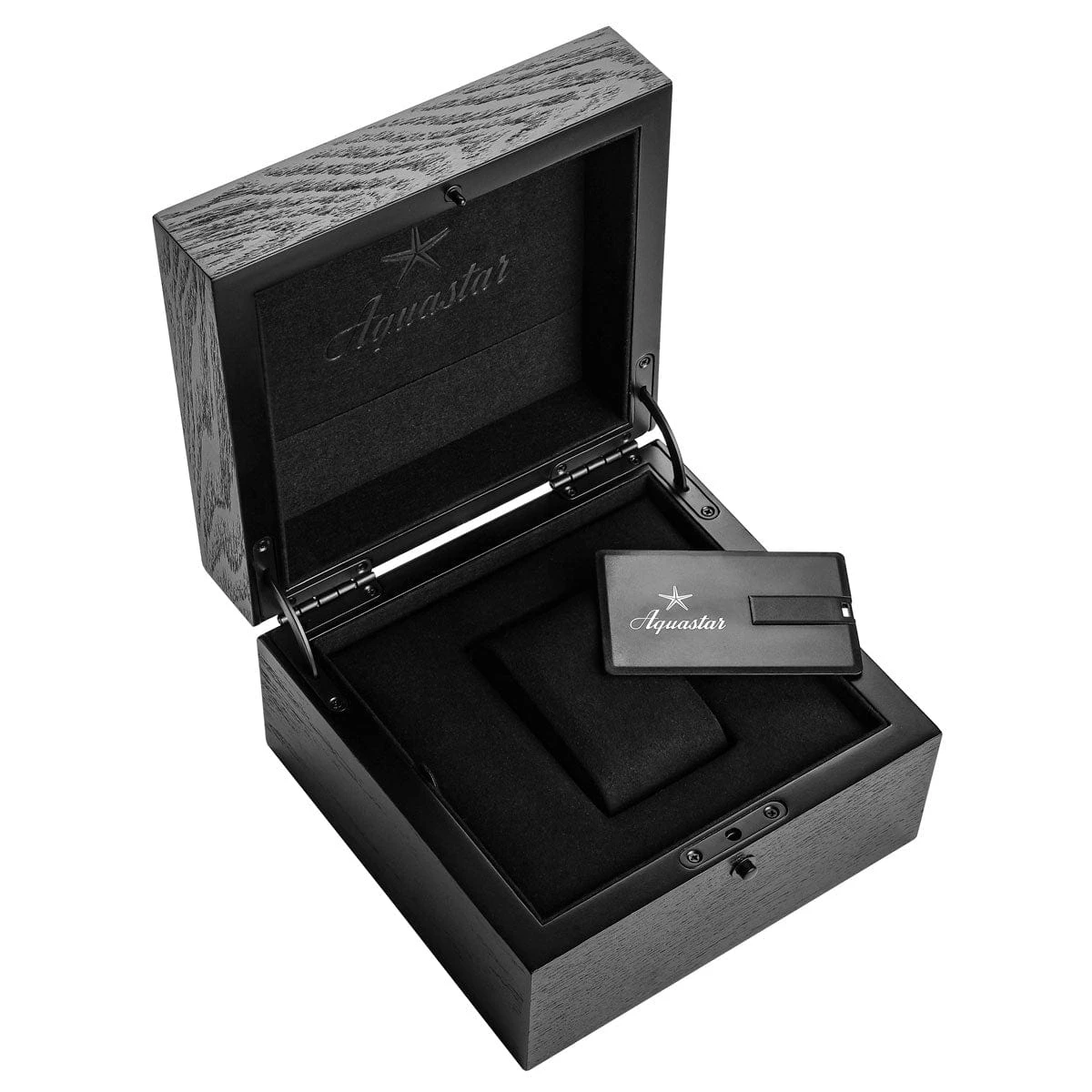 Aquastar Model 60 Black Dial On Tropic Strap - Image 4