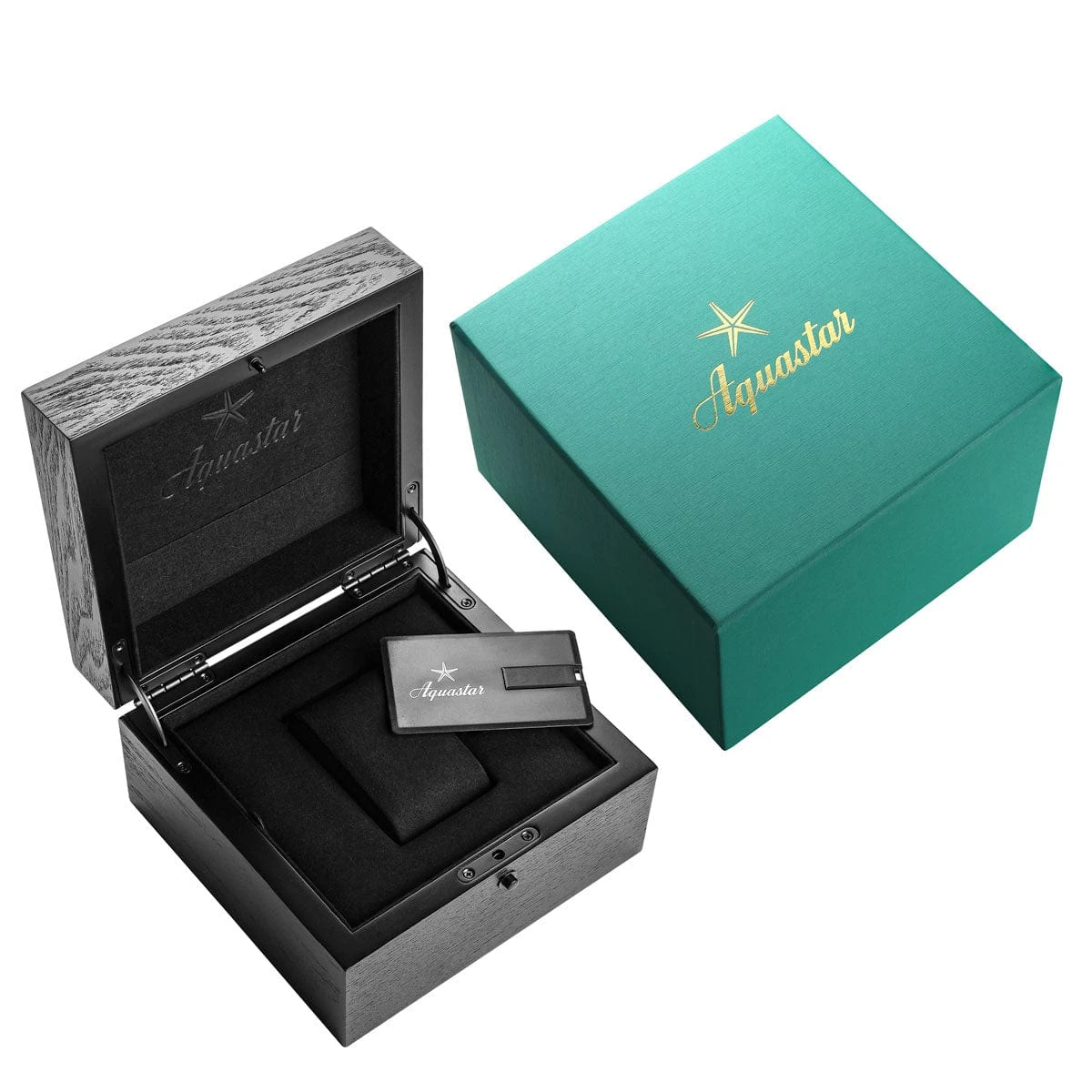 Aquastar Model 60 Black Dial On Tropic Strap - Image 5