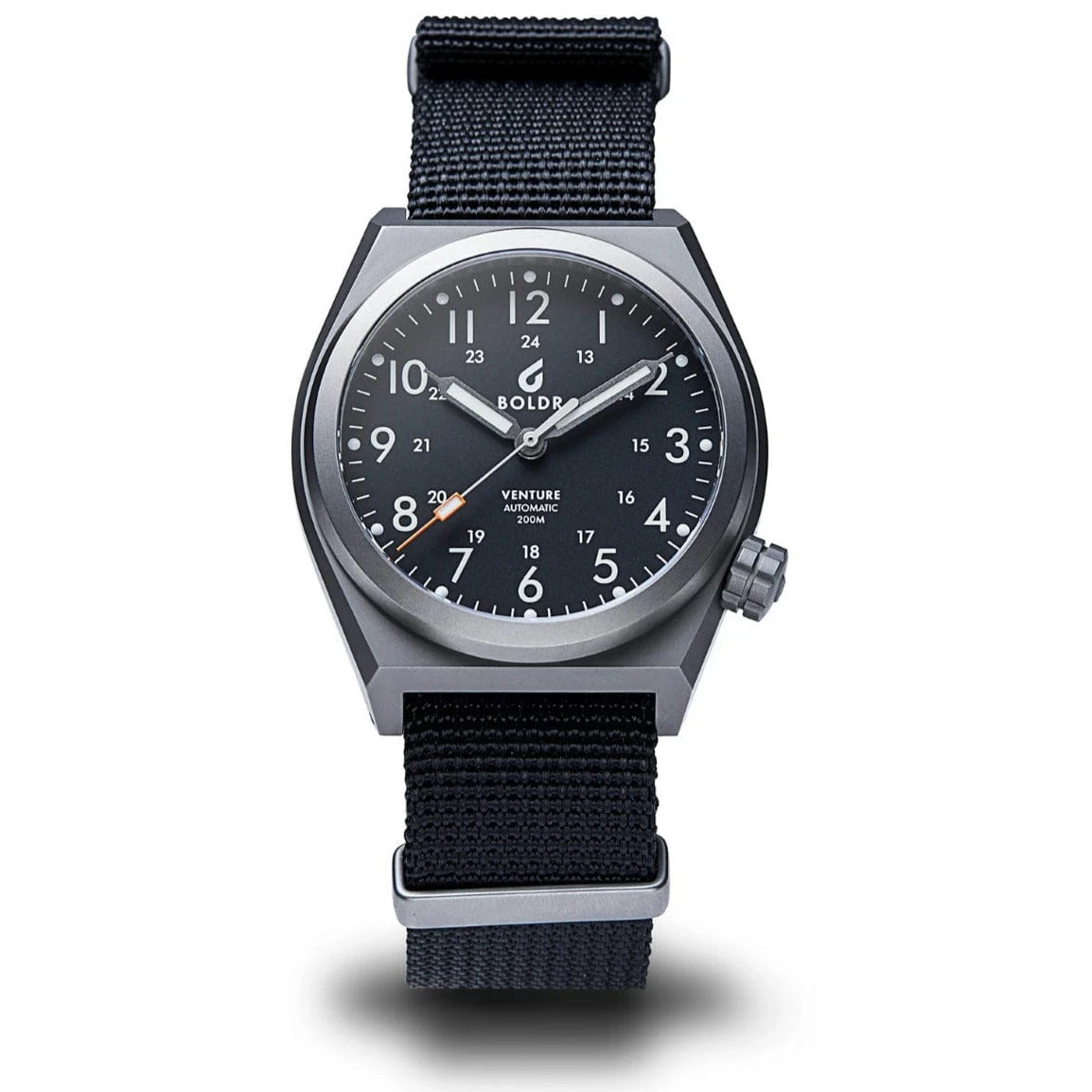 Boldr Venture Automatic Field Watch - Carbon Black