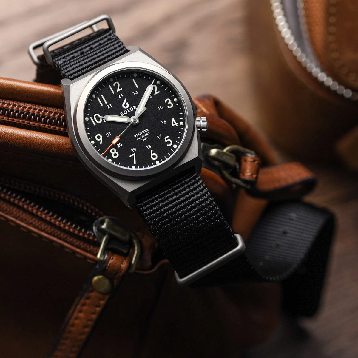 Boldr Venture Automatic Field Watch - Carbon Black - Image 7