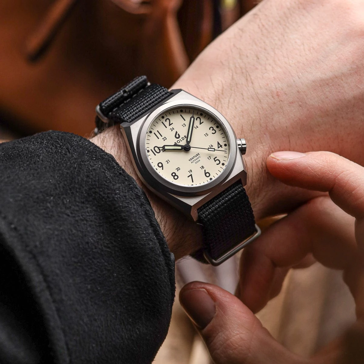 Boldr Venture Automatic Field Watch - Ivory White - Image 2