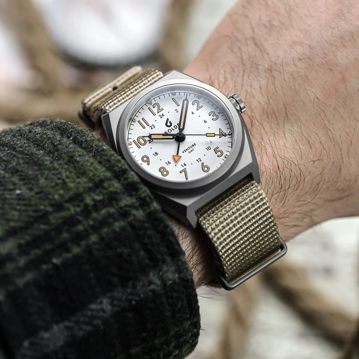 Boldr Venture GMT Field Watch - Khaki - Image 2
