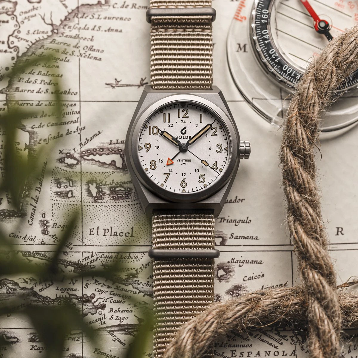Boldr Venture GMT Field Watch - Khaki - Image 3