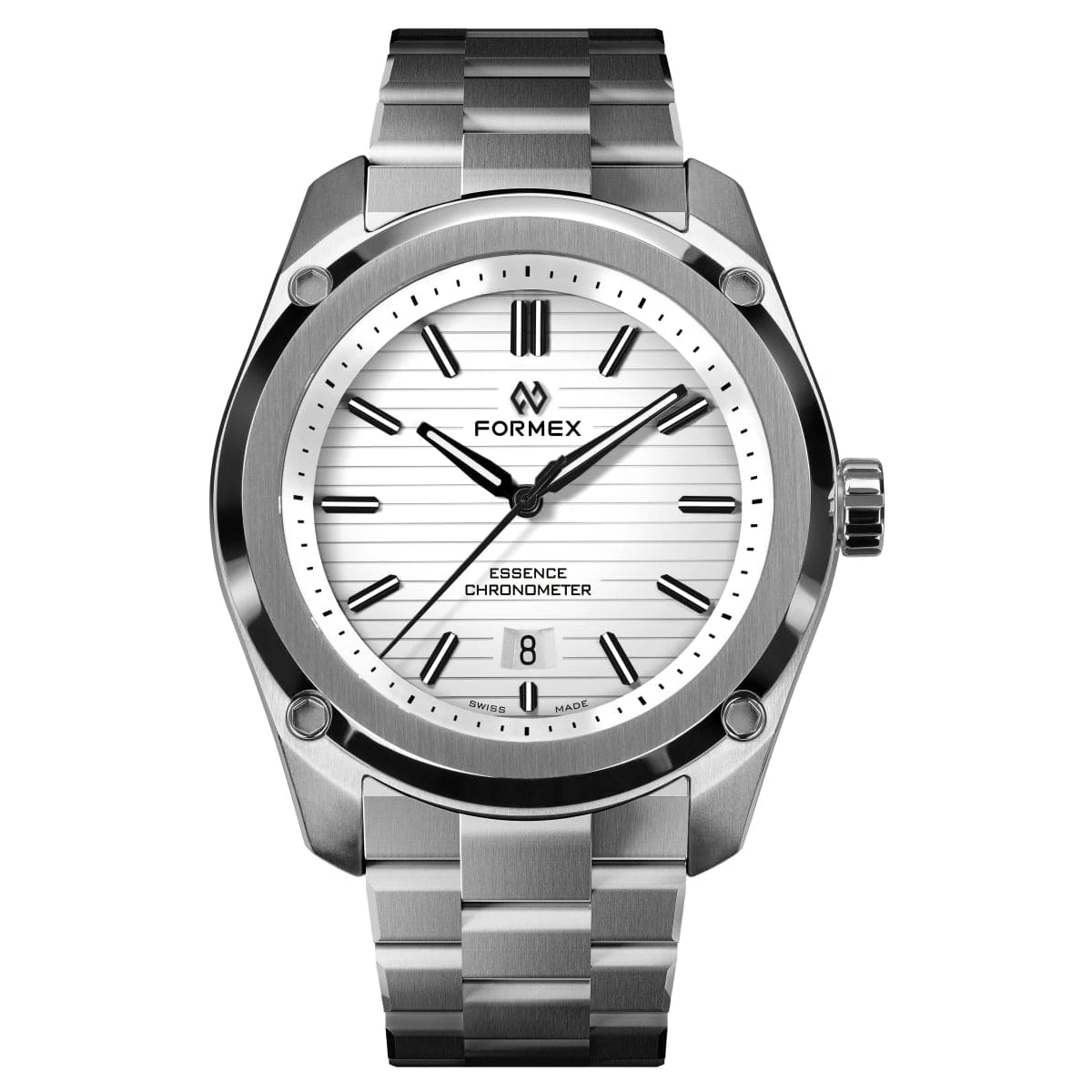 Formex Essence 39 Automatic Chronometer Watch - White / Steel Bracelet - Image 13
