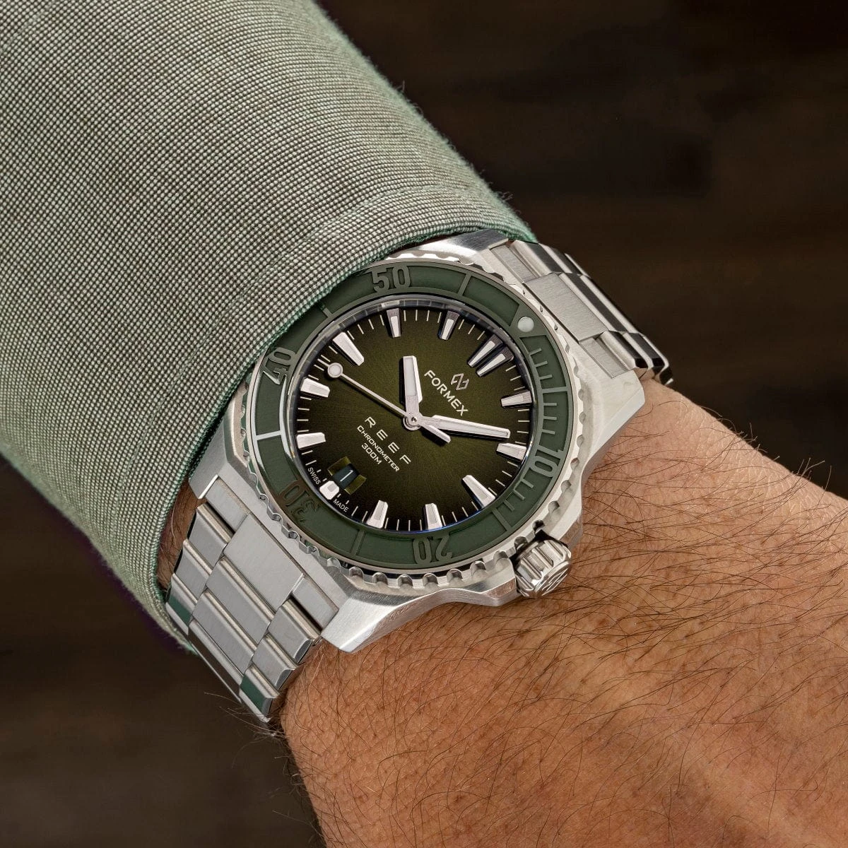 Formex REEF Automatic Chronometer - Green Dial / Green Bezel - Image 3