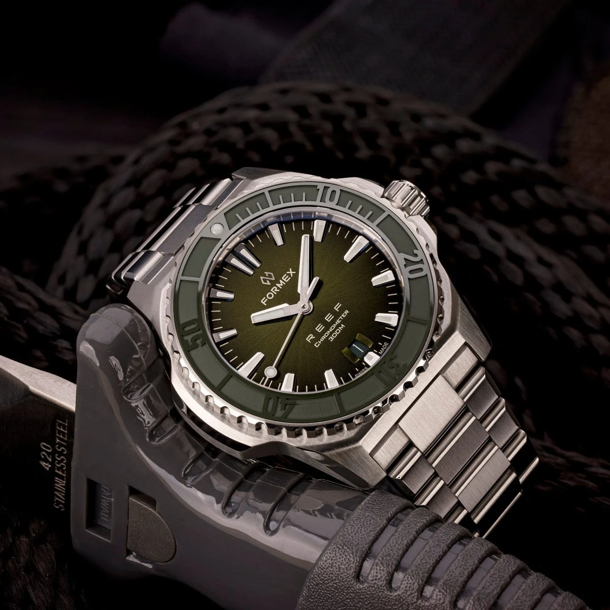Formex REEF Automatic Chronometer - Green Dial / Green Bezel - Image 4