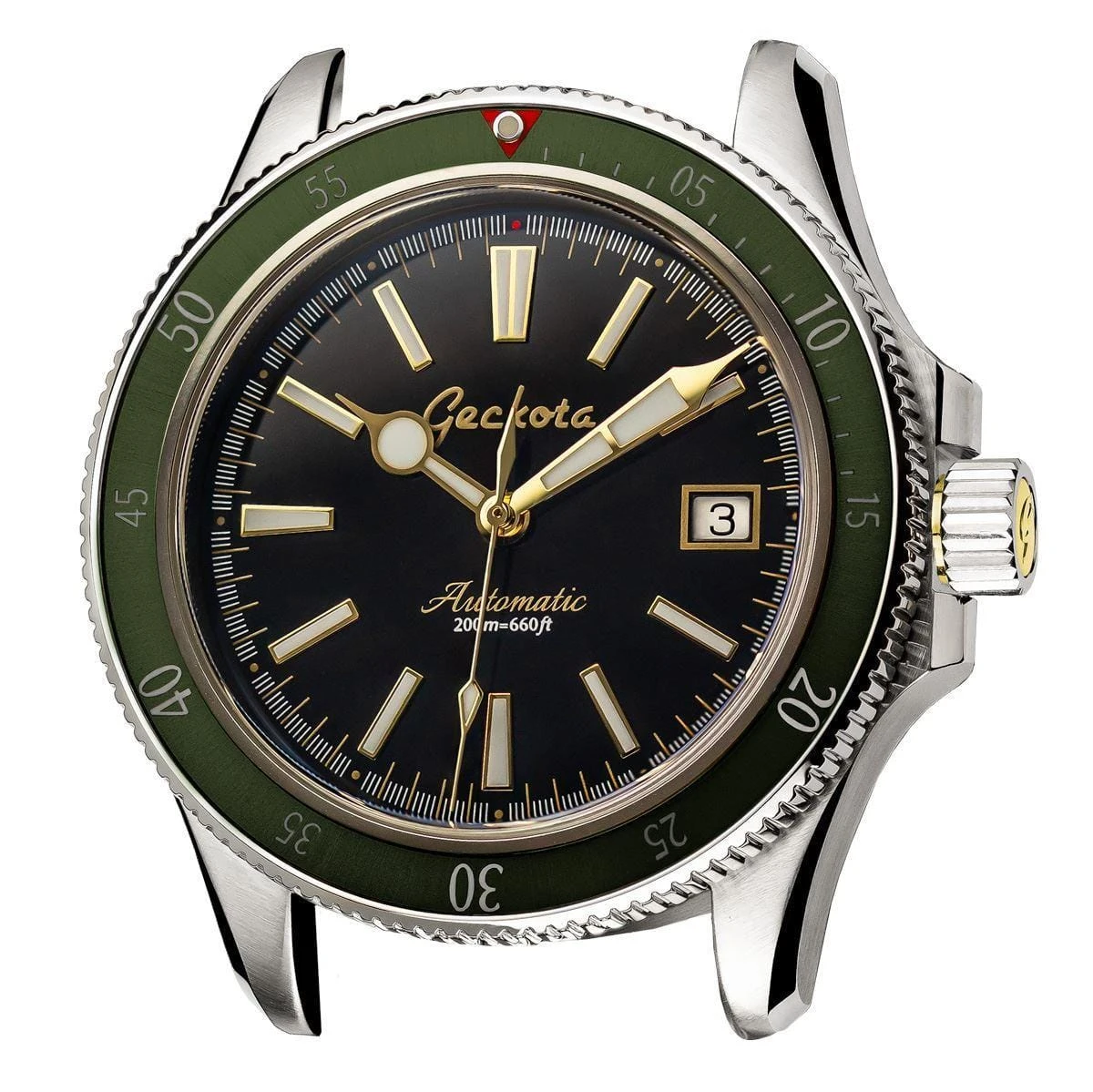 Geckota Sea Hunter Automatic Diver's Watch - Green Bezel - Image 11