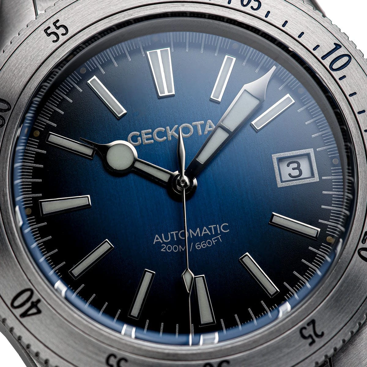 Geckota Sea Hunter Automatic Diver's Watch Steel Edition - Blue Dial - Image 6