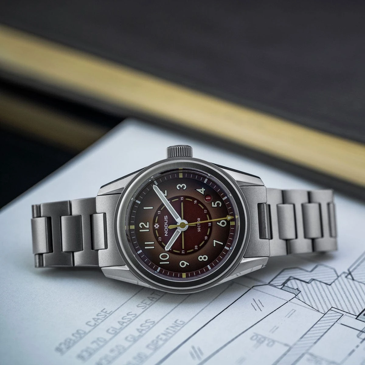 Nodus Sector Field Automatic Watch - Redwood - No Date - Image 4