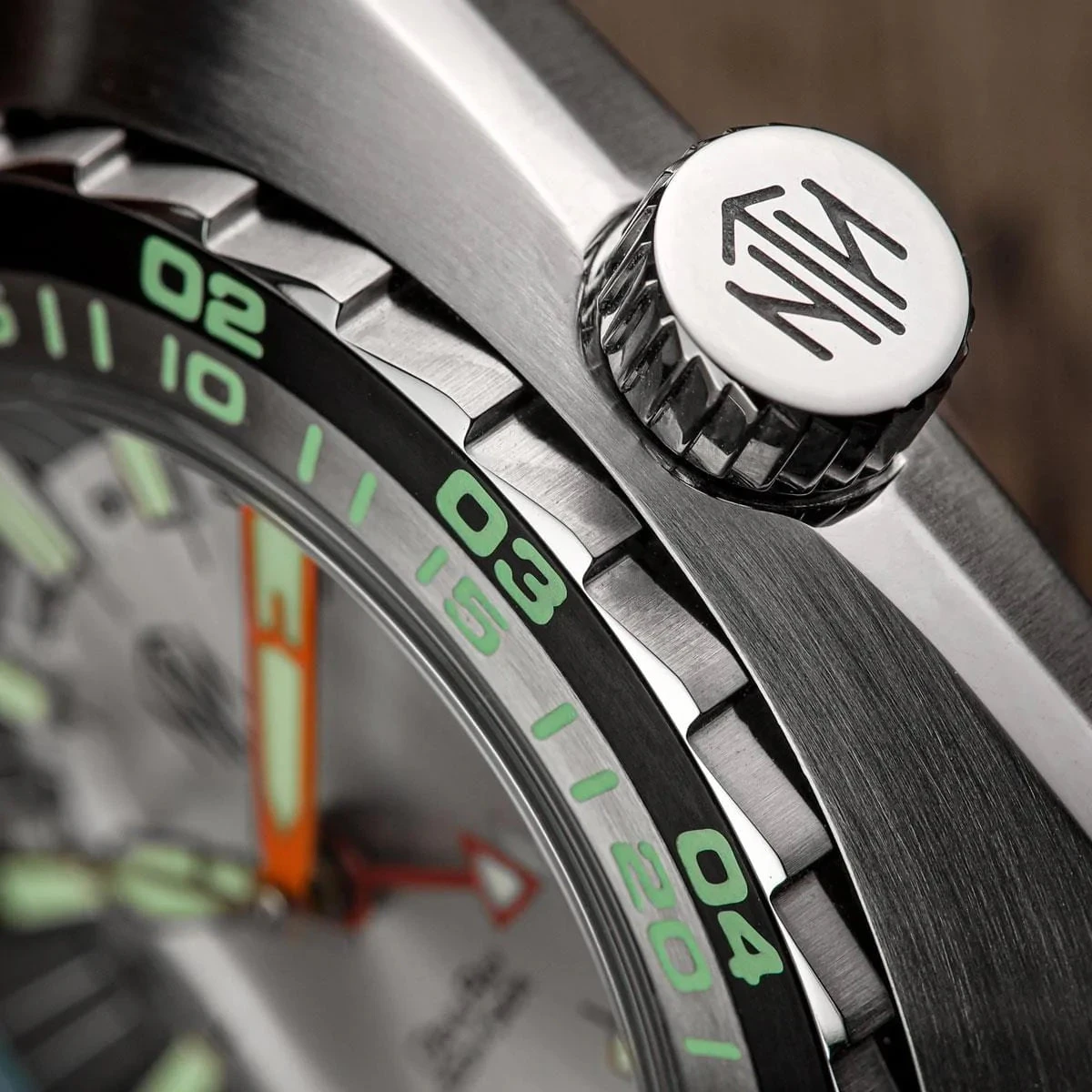 NTH DevilRay GMT Dive Watch - Date - White - Image 6