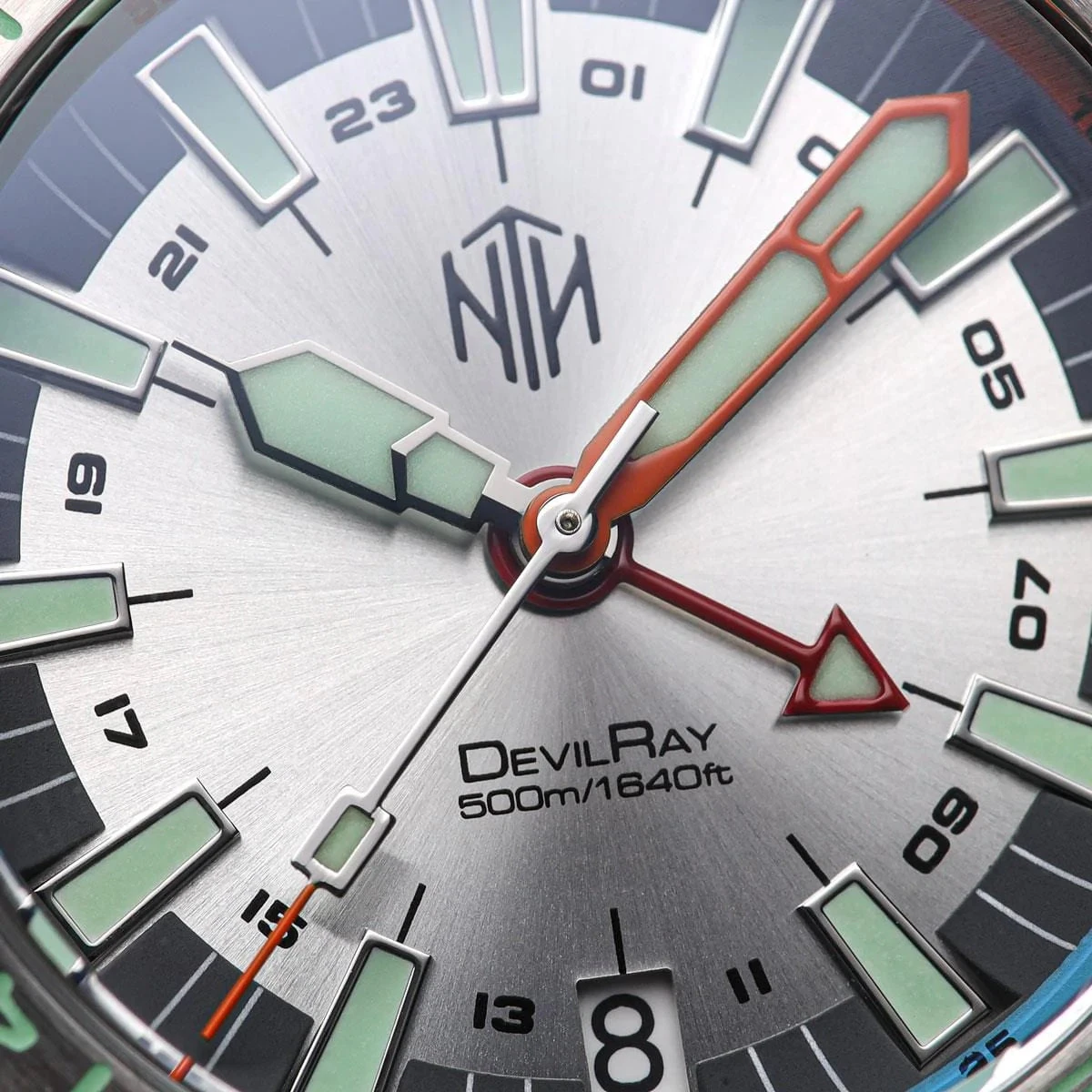 NTH DevilRay GMT Dive Watch - Date - White - Image 10