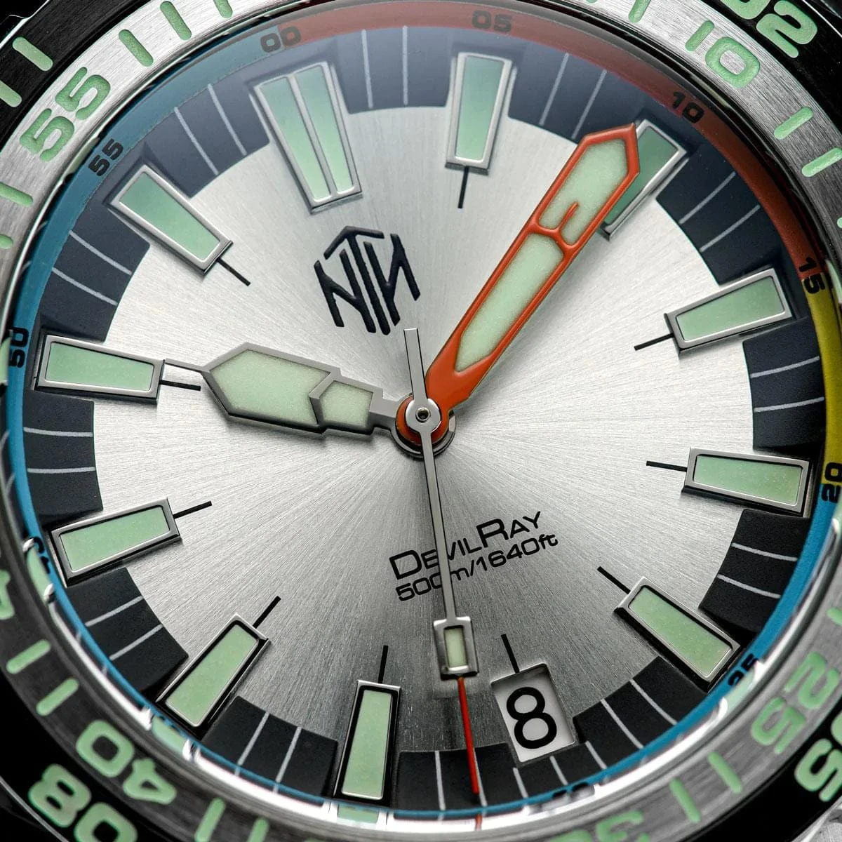 NTH DevilRay Automatic Dive Watch - Date - White - Image 6