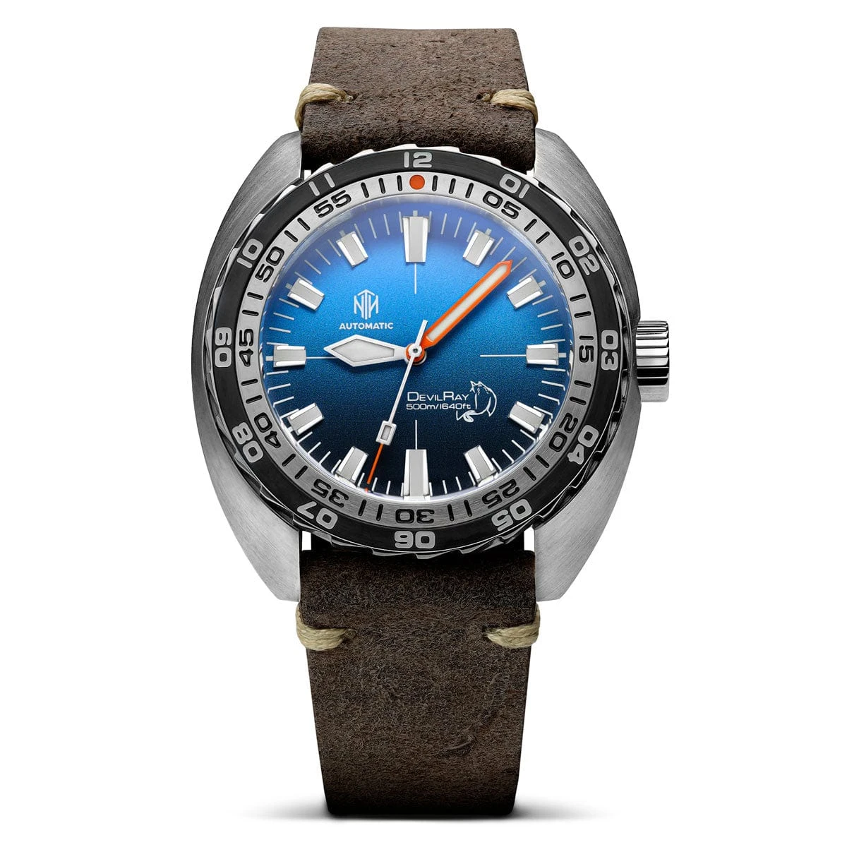 NTH DevilRay - Blue Fade - Leather Strap - WatchGecko Exclusive - Image 9