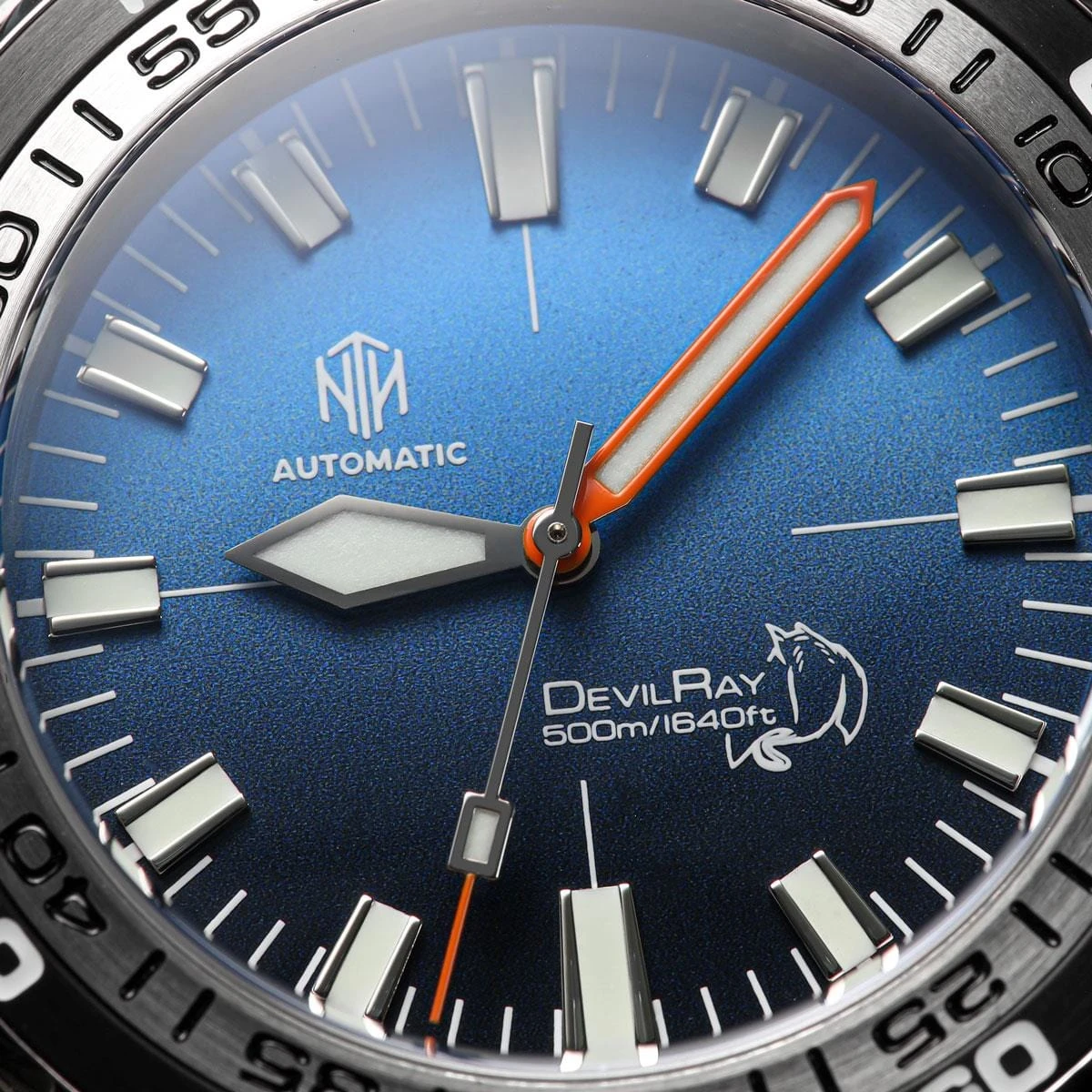 NTH DevilRay - Blue Fade - Leather Strap - WatchGecko Exclusive - Image 3