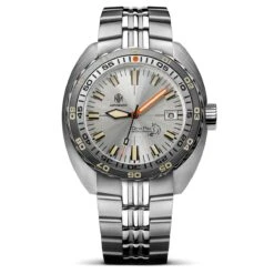 NTH DevilRay Dive Watch - Vintage Silver - WatchGecko Exclusive