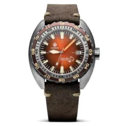 NTH DevilRay - Vintage Orange - Leather Strap - WatchGecko Exclusive