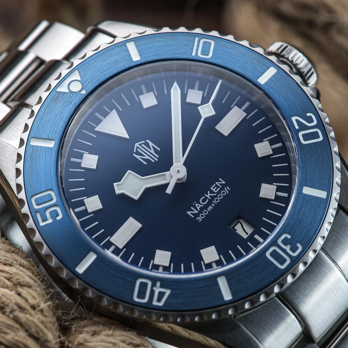 NTH Näcken Diver's Watch - Modern Blue Dial - No Date - Image 5