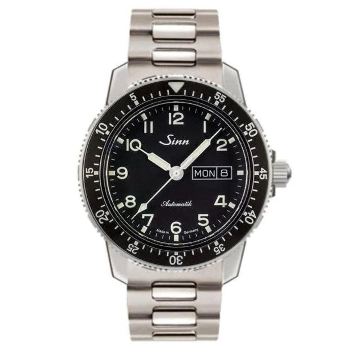 Sinn 104 St Sa A Pilots Watch - Black Arabic Dial - Solid Bracelet