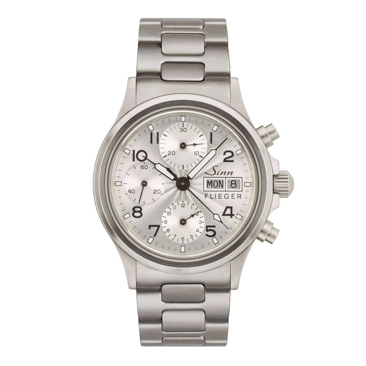 Sinn 356 Sa Pilot III Automatic Chronograph Watch - Silver Dial - Solid Bracelet - Image 6