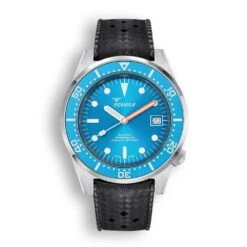 Squale 1521 Swiss Made COSC Diver's Watch - Blue Dial - Rubber And Leather Straps