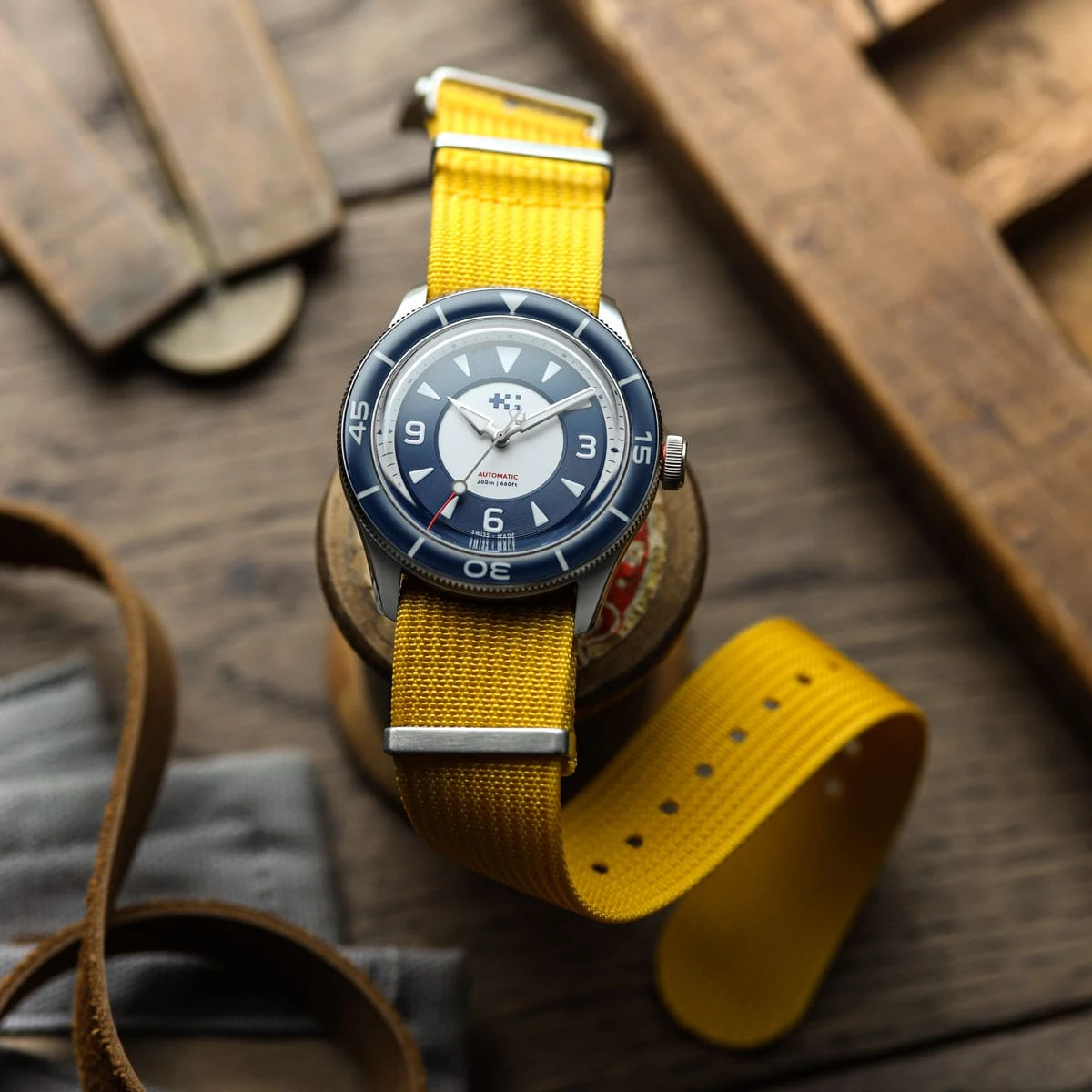 Christopher Ward + WatchGecko C65 Aquitaine - Overton Coral Leather - Image 13